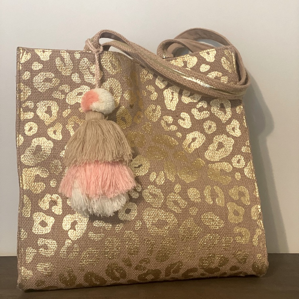 Stylish Gold‎ and Tan Tote Bag